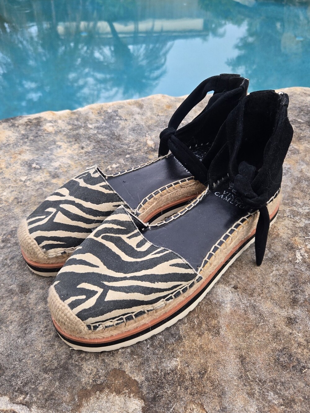 Vince Camuto Binadee Zebra Platform Espadrille Sandal